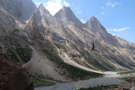 Postavili smo highline - Jan v akciji